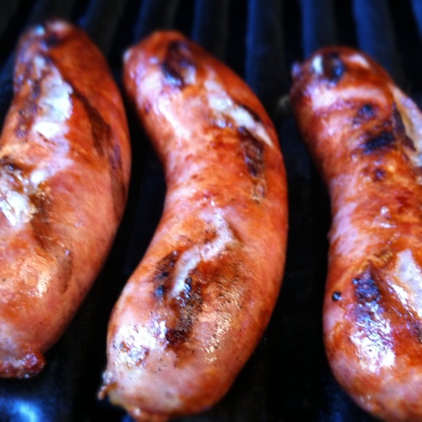 Fresh brats on the for lunch today