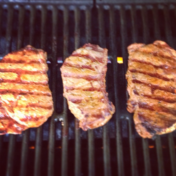 Steaks for the developers for lunch on the thanks to Michael B.