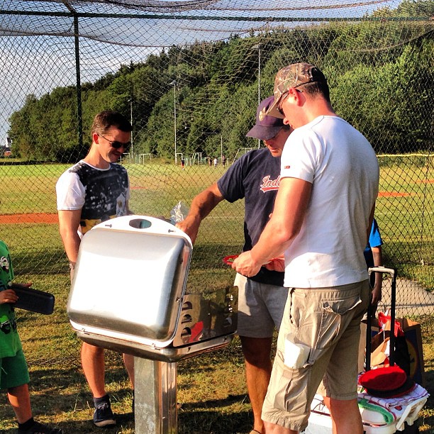 End of season grilling with the T-Ball team